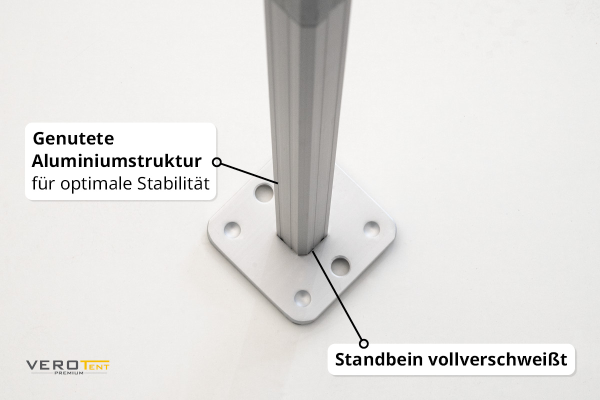 Profi Faltpavillon Alu Classic starkes Standbein